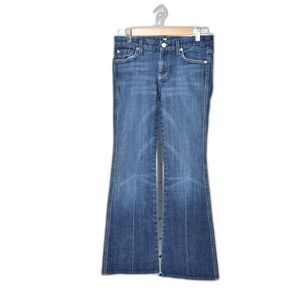 7 for all Mankind A Pocket Dark Wash Flare Leg Size 25